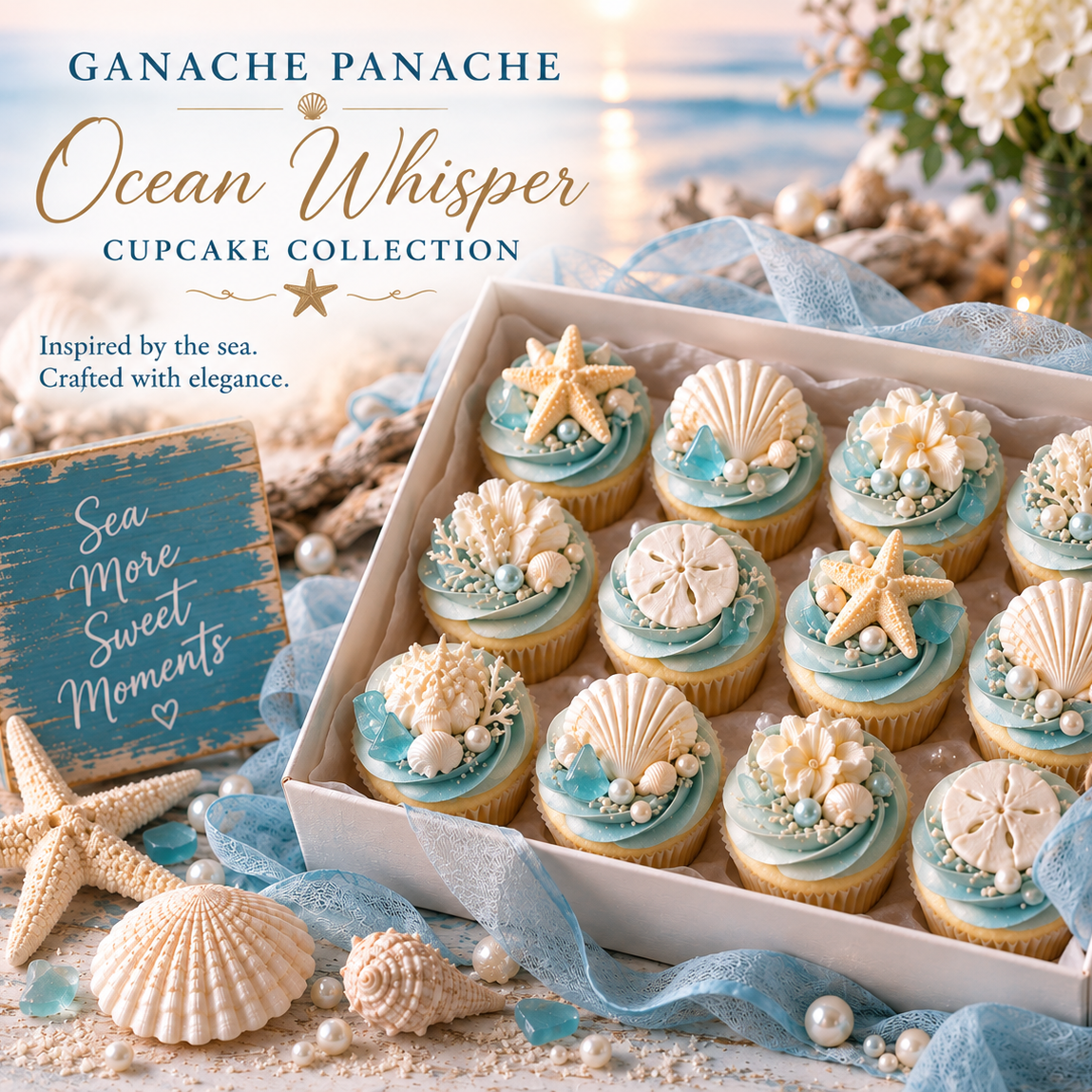 Ocean Whisper Cupcake Collection