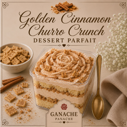 🤎 Golden Cinnamon Churro Crunch Dessert Parfait