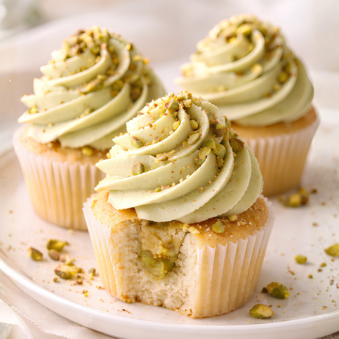 Pistachio Élan Cupcakes
