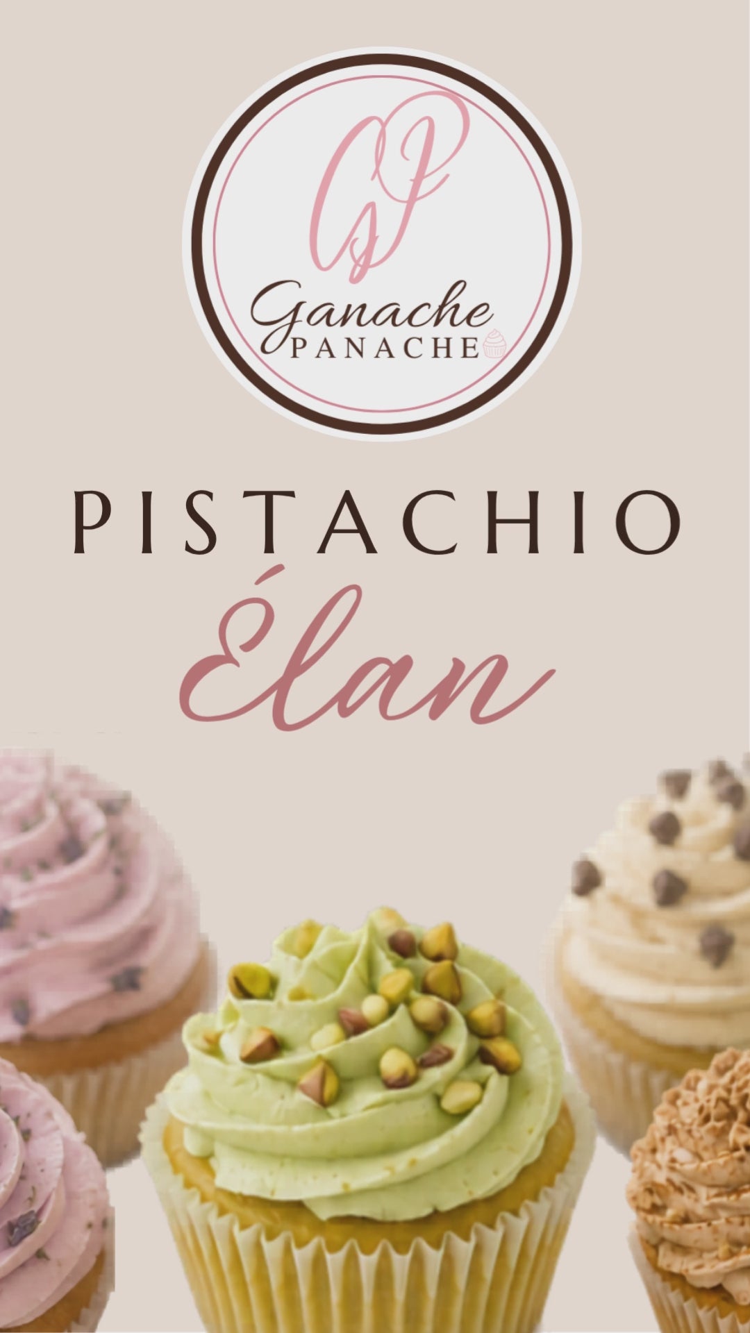 Pistachio Élan Cupcakes